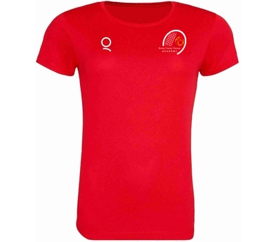 Qdos Cricket Bovey Tracey LTC Academy Training Shirt Ladies Fit Red