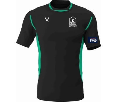 Qdos Cricket Kilve CC Qdos Pro Training Shirt Black Green